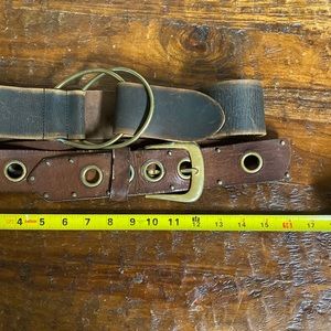 2 Vintage Leather Belts
